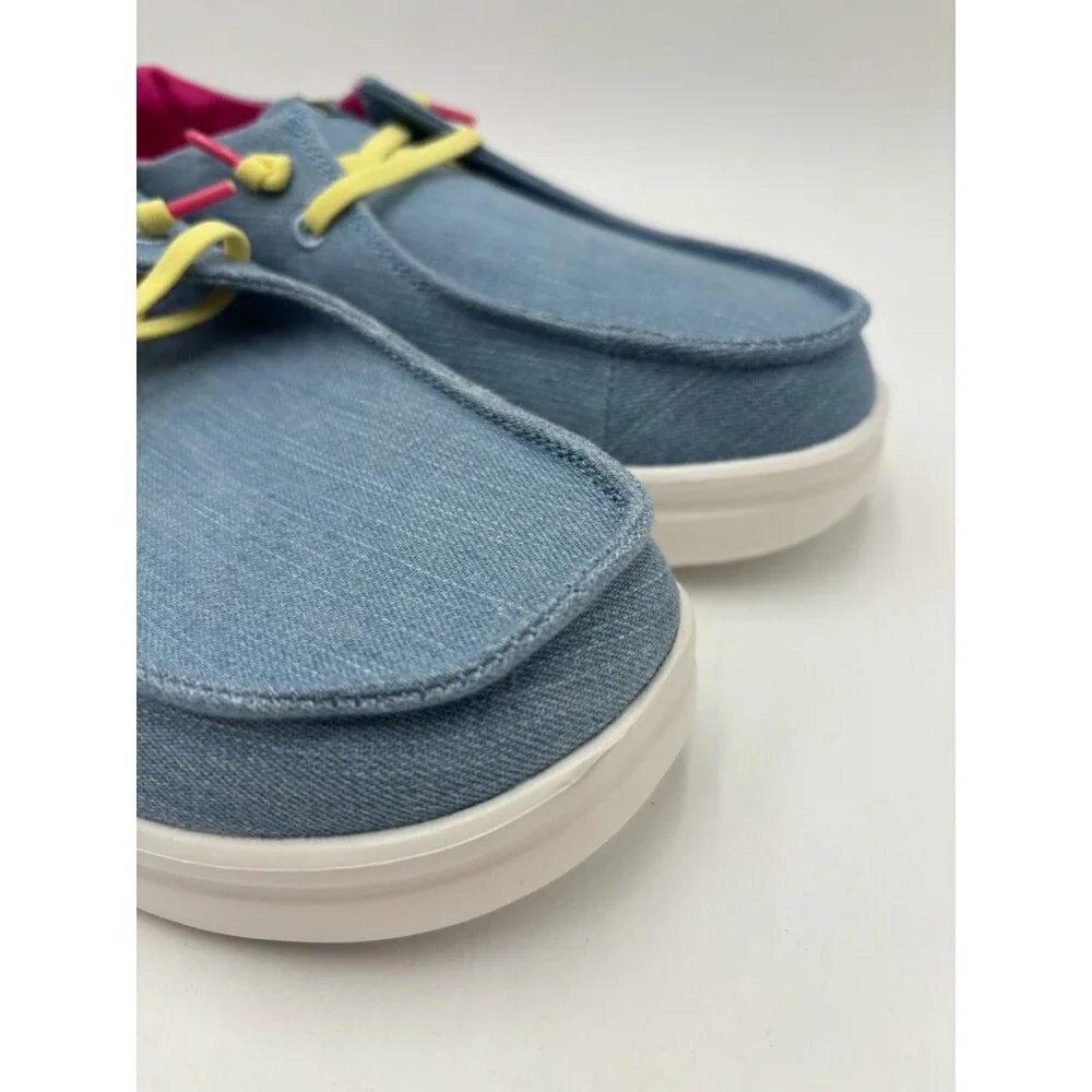 Hey Dude WENDY YOUTH RISE CROCHET DAHLIA Kids' NEW Sneaker Blue US Size Y6/L7